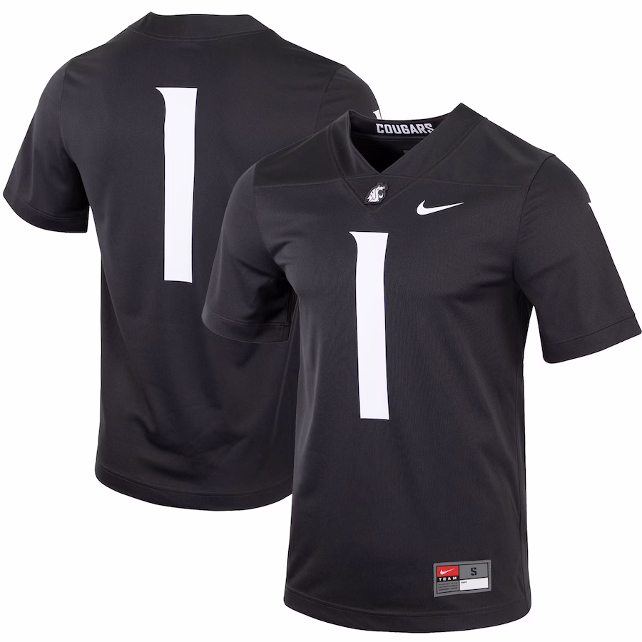 #1 Washington State Cougars Nike Untouchable Football Jersey - Charcoal - ujerseystore