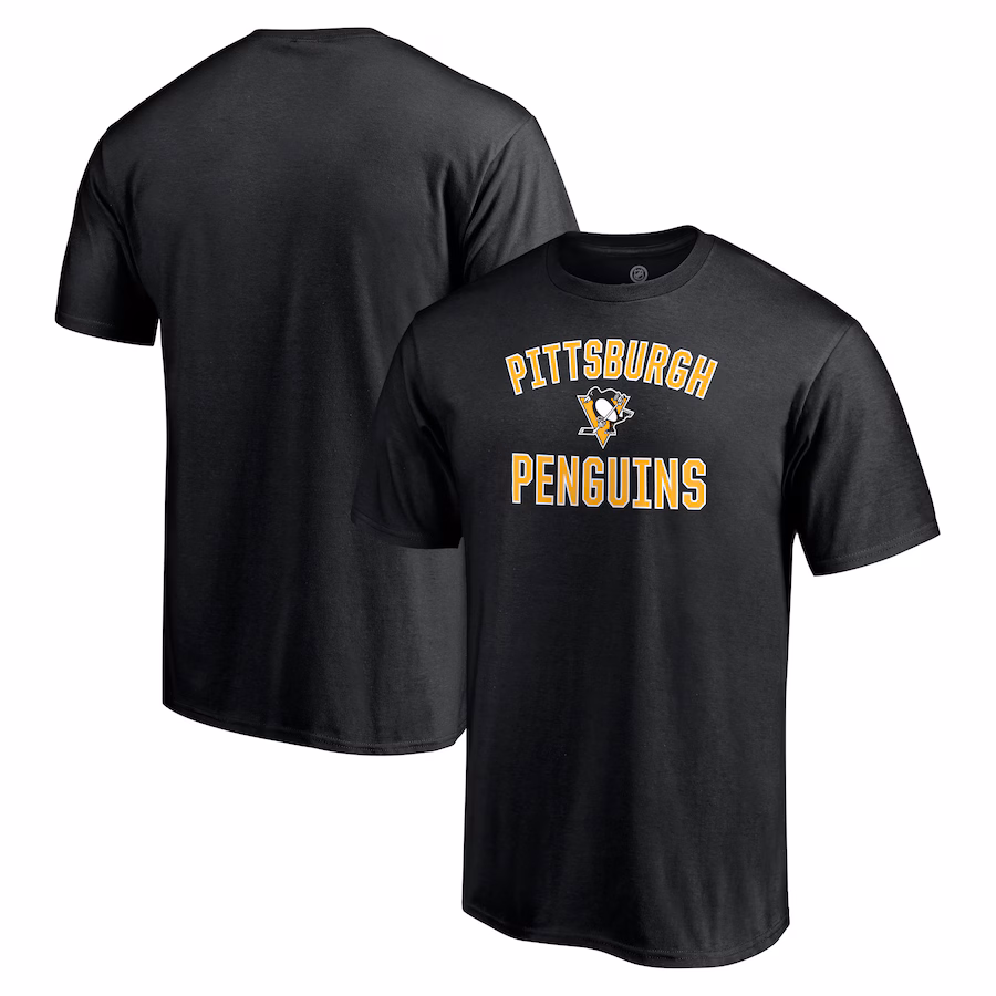 Men's Pittsburgh Penguins Black Victory Arch T-Shirt - ujerseystore