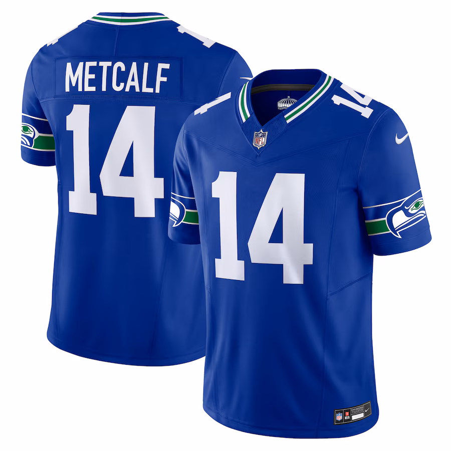Men's Seattle Seahawks DK Metcalf Nike Royal Vapor F.U.S.E. Limited Jersey - ujerseystore