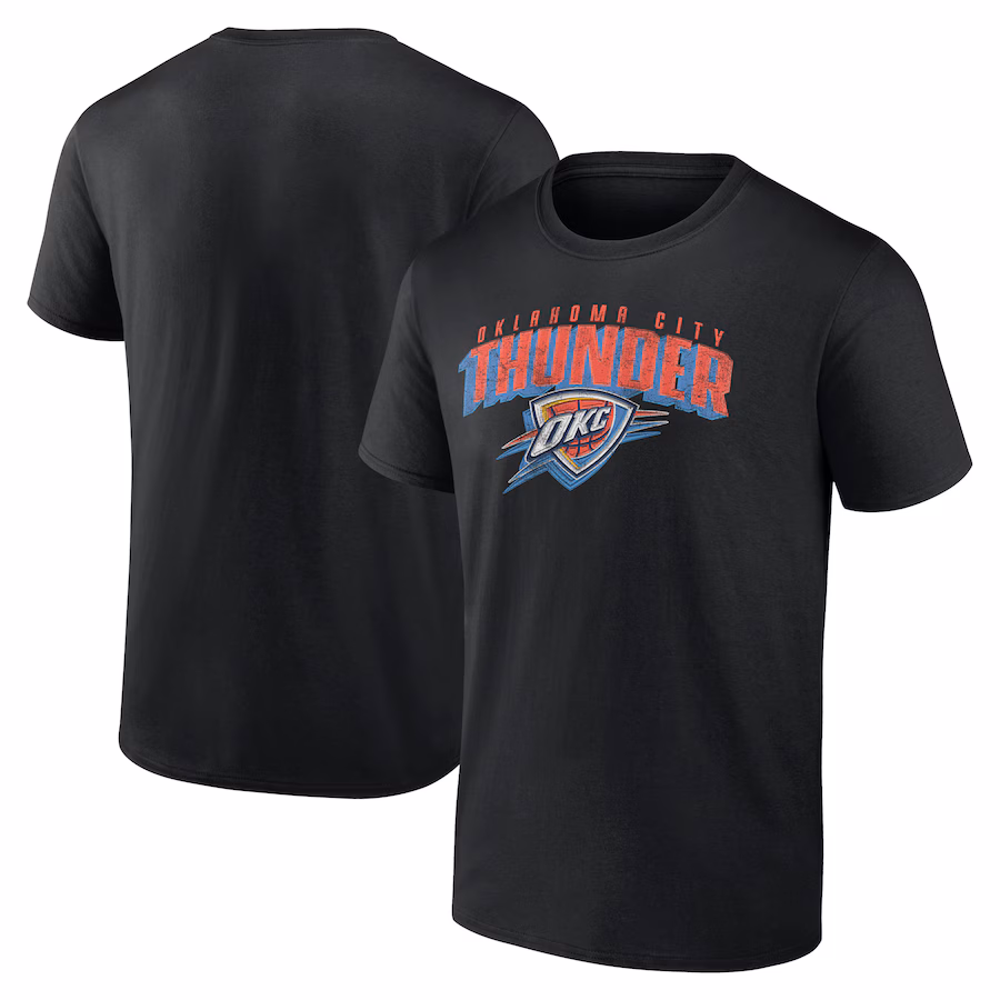 Men's Oklahoma City Thunder  Black Breakaway Dunk T-Shirt - ujerseystore