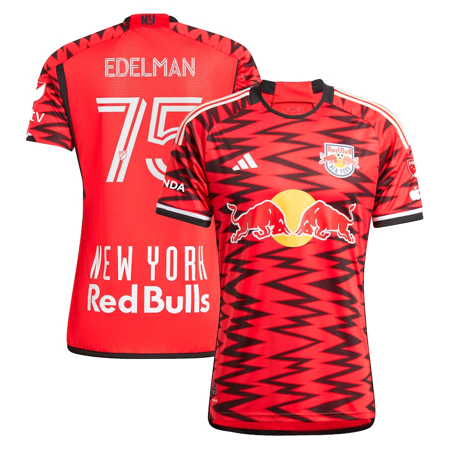 Men's New York Red Bulls Daniel Edelman adidas Red 2024 Legacy Authentic Player Jersey - ujerseystore
