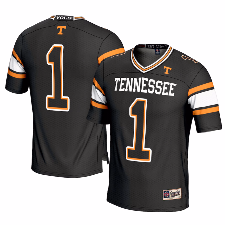 Youth GameDay Greats #1 Black Tennessee Volunteers Football Jersey - ujerseystore