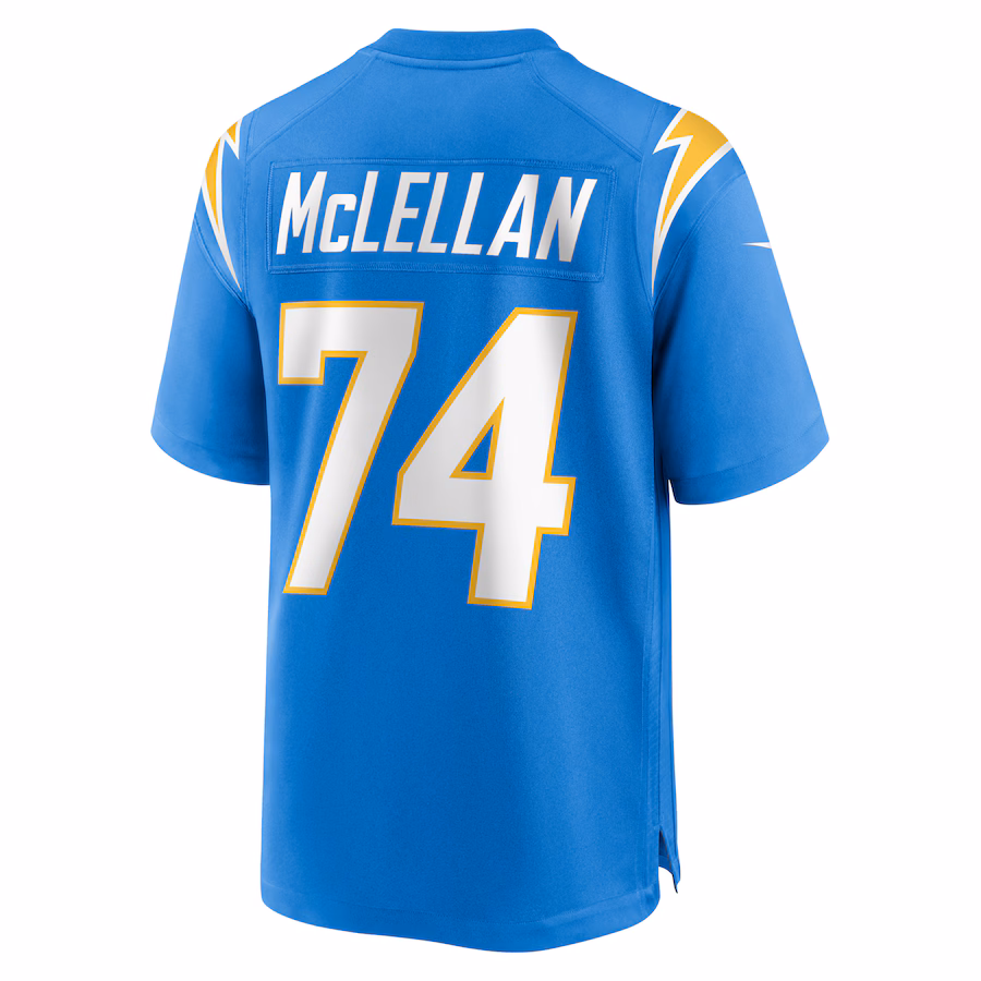 Men's Los Angeles Chargers Tyler McLellan Nike Powder Blue Team Game Jersey - ujerseystore