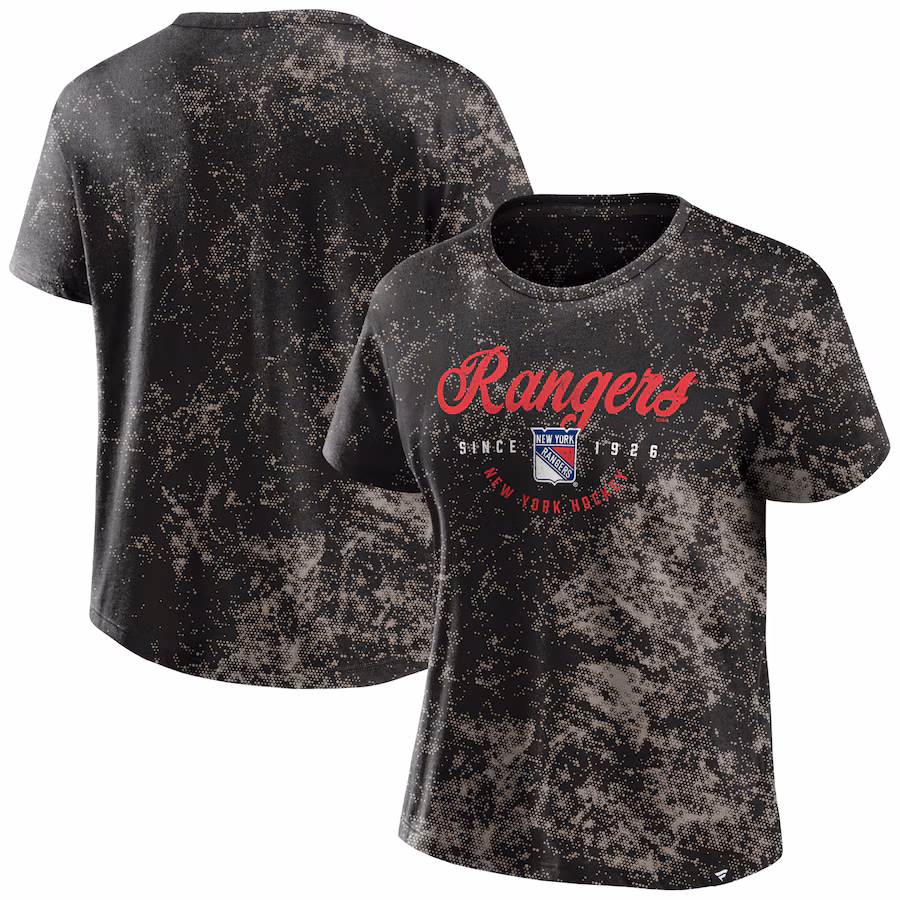 Women's New York Rangers Fanatics Black Breakaway T-Shirt - ujerseystore