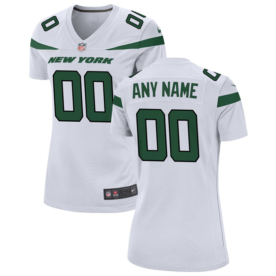 Women's Nike White New York Jets Custom Game Jersey - ujerseystore