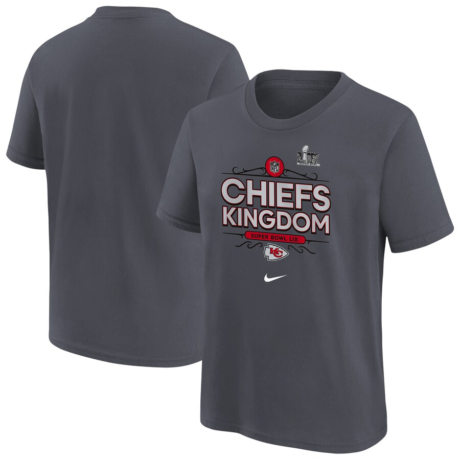 Youth Kansas City Chiefs Nike Anthracite Super Bowl LIX Local T-Shirt - ujerseystore