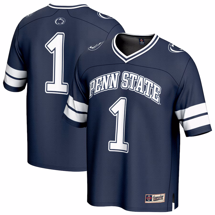 Youth GameDay Greats #1 Navy Penn State Nittany Lions Lightweight Collegiate Football Fashion Jersey - ujerseystore
