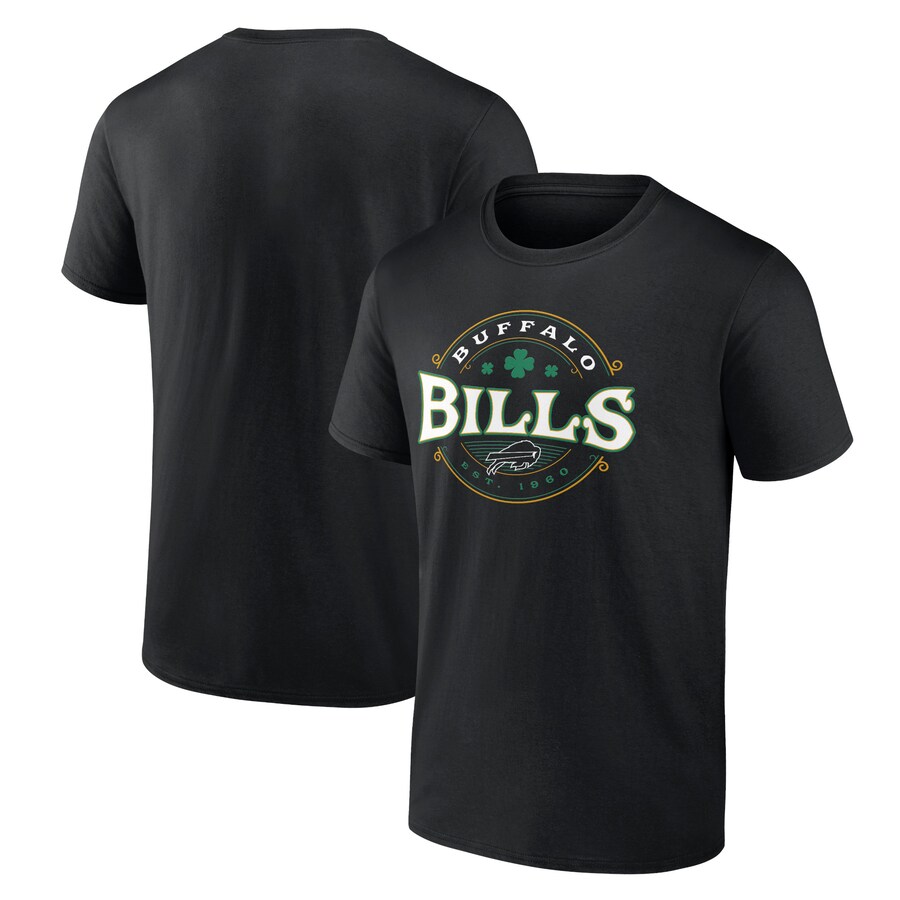 Men's Buffalo Bills  Black St. Patrick's Day Lucky T-Shirt - ujerseystore