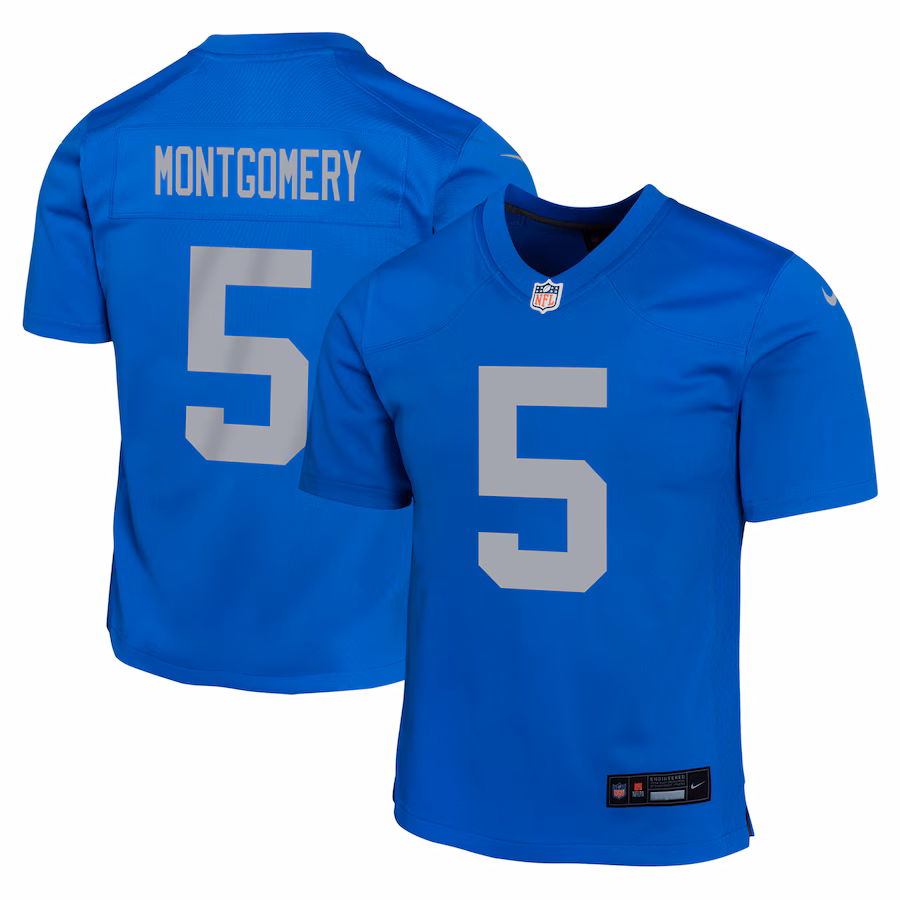 Youth Detroit Lions David Montgomery Nike Blue Alternate Player Game Jersey - ujerseystore