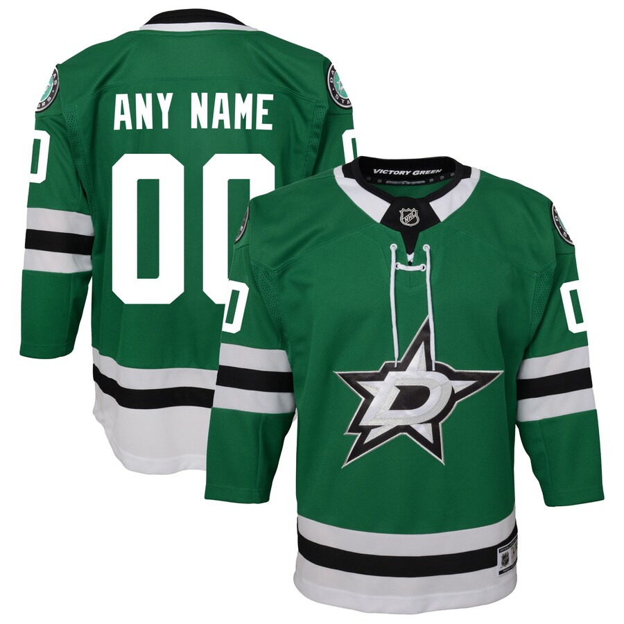 Youth Dallas Stars Green Home Custom Premier Jersey - ujerseystore