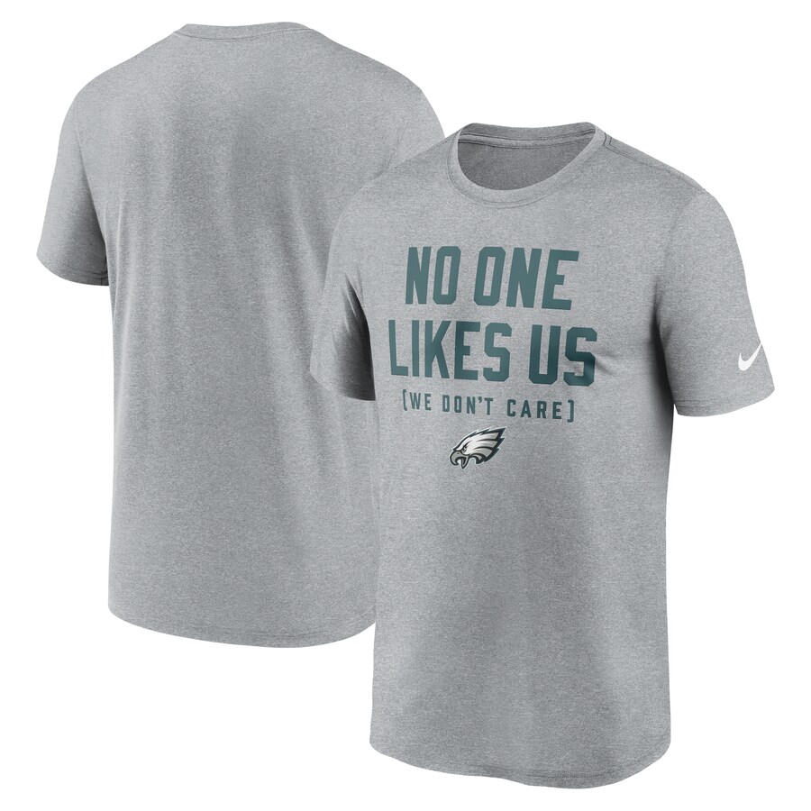 Men's Philadelphia Eagles  Nike Heather Gray Hometown Legend Performance T-Shirt - ujerseystore