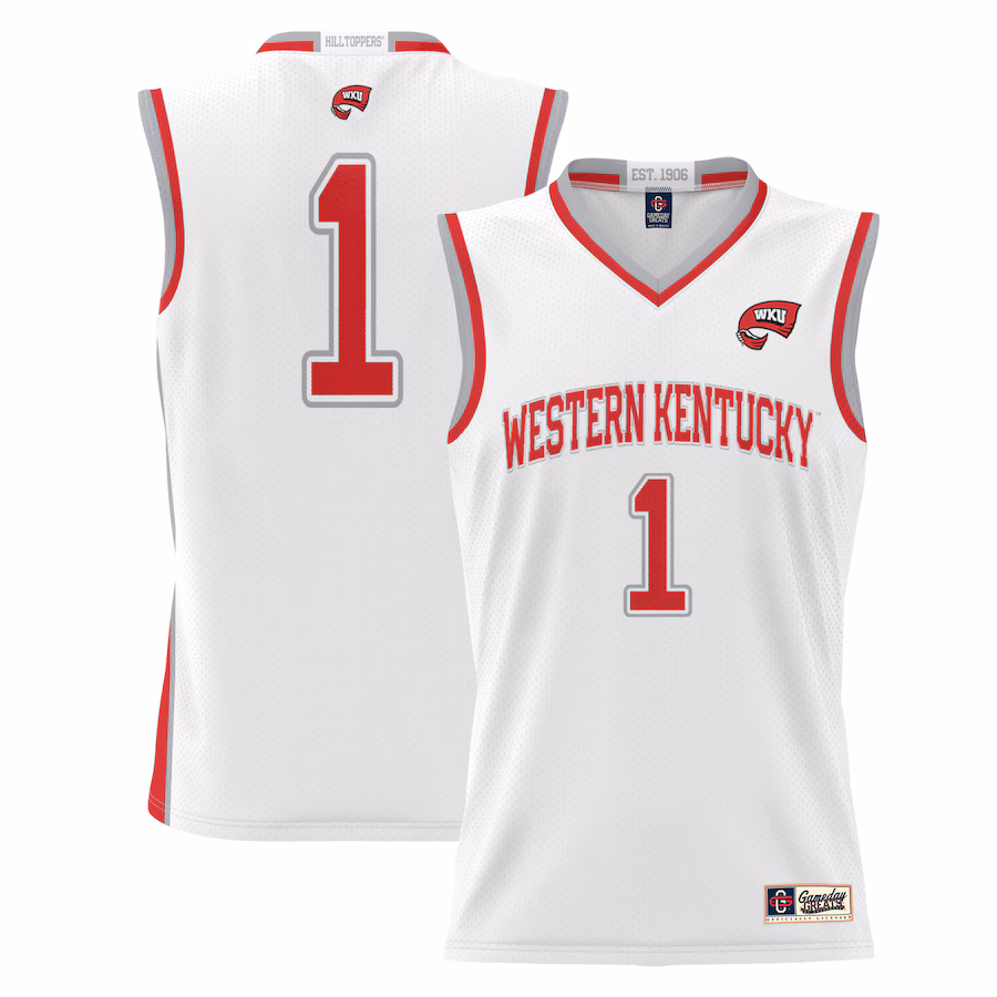 Youth GameDay Greats White #1 Western Kentucky Hilltoppers Lightweight Basketball Jersey - ujerseystore
