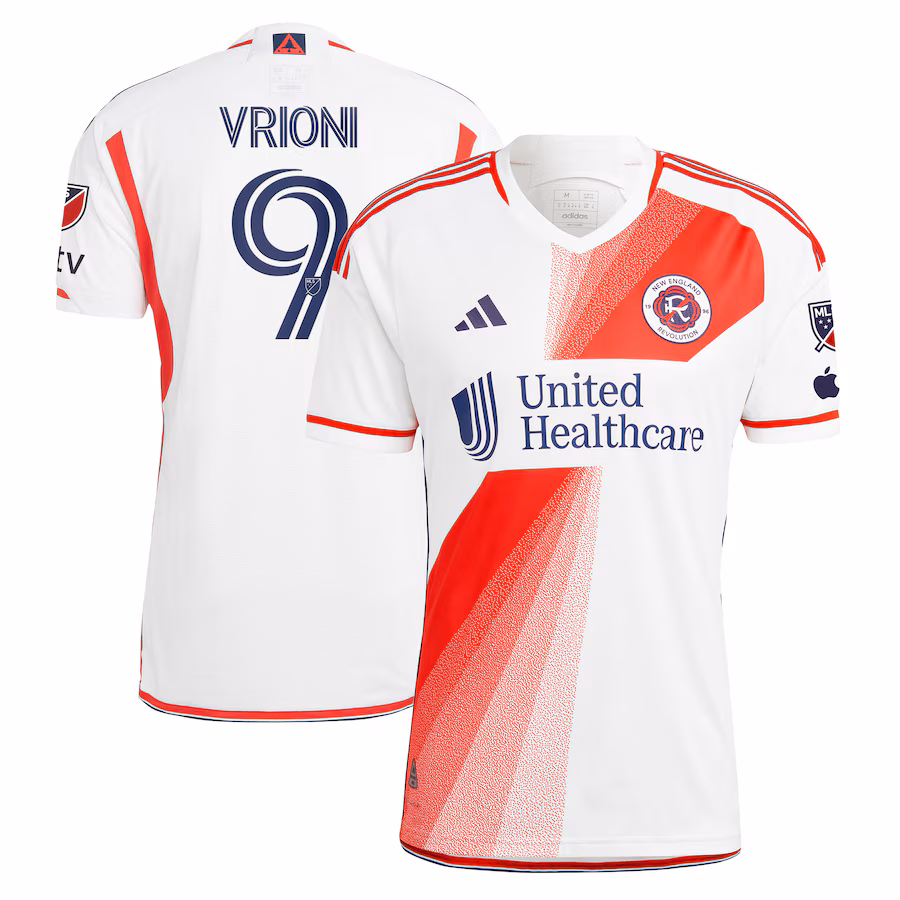 Men's New England Revolution Giacomo Vrioni adidas White 2023 Defiance Authentic Jersey - ujerseystore
