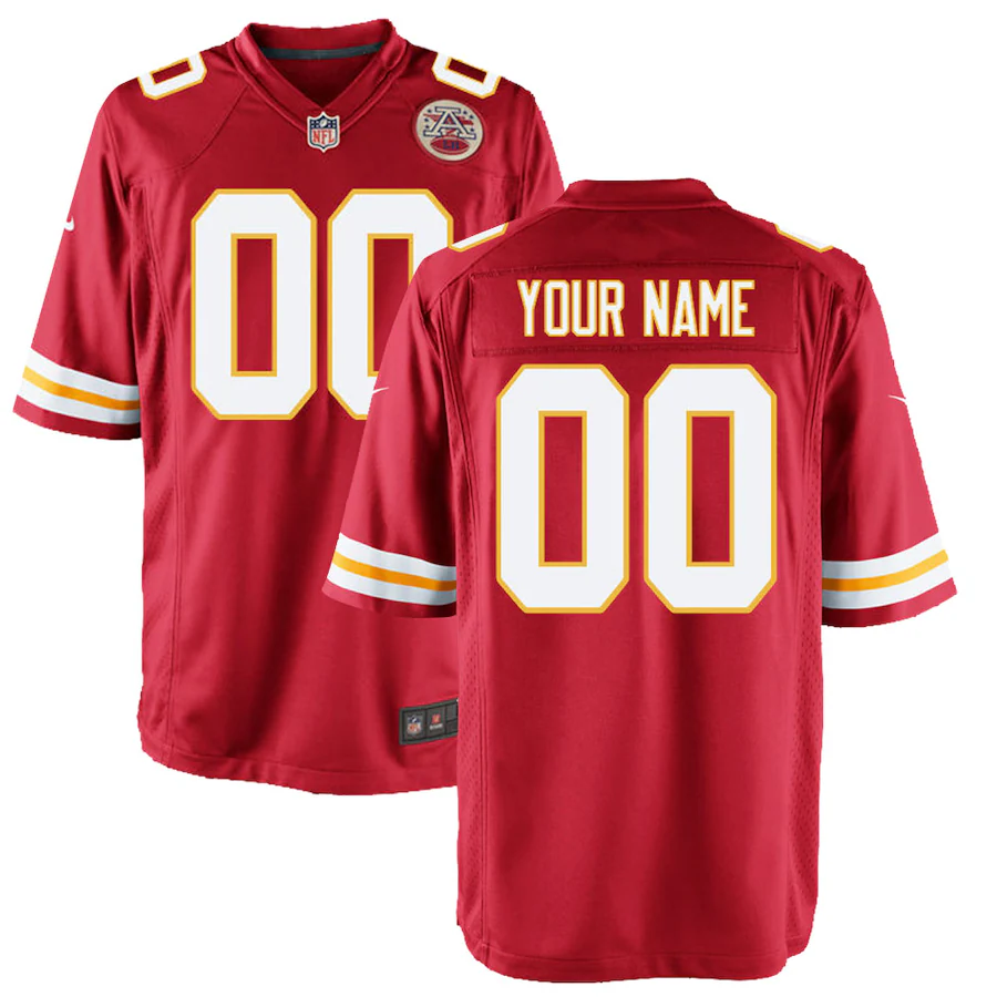 Youth Kansas City Chiefs Nike Red Custom Game Jersey - ujerseystore