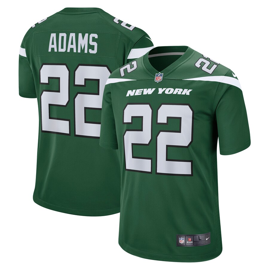 Men's New York Jets Tony Adams Nike Gotham Green Game Player Jersey - ujerseystore