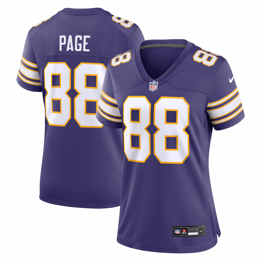 Women's Minnesota Vikings Alan Page Nike Purple Classic Retired Player Jersey - ujerseystore