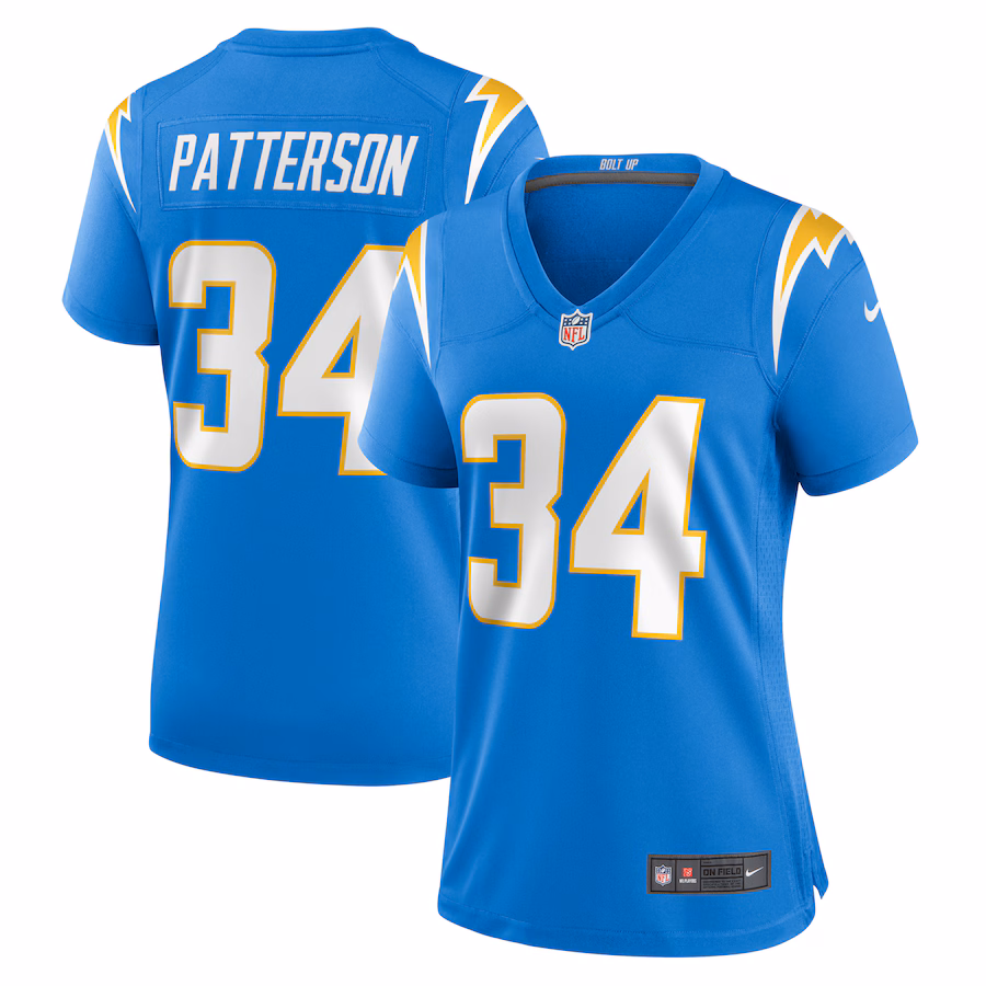 Women's Los Angeles Chargers Jaret Patterson Nike  Powder Blue Team Game Jersey - ujerseystore