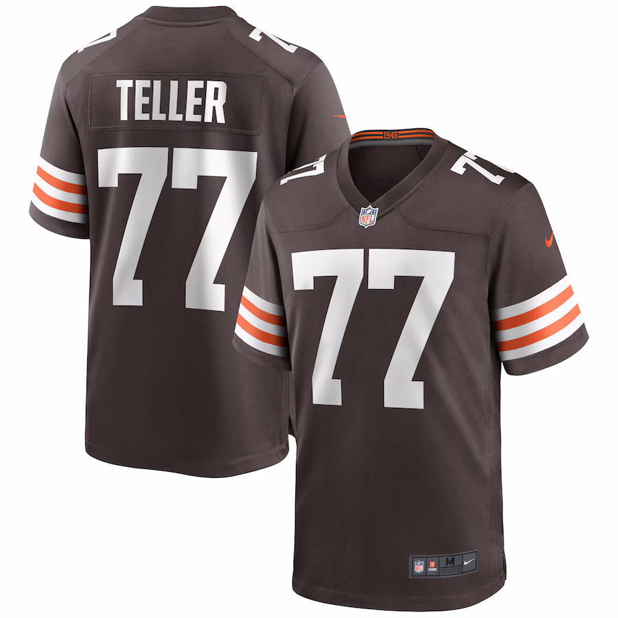 Men's Cleveland Browns Wyatt Teller Nike Brown Game Jersey - ujerseystore