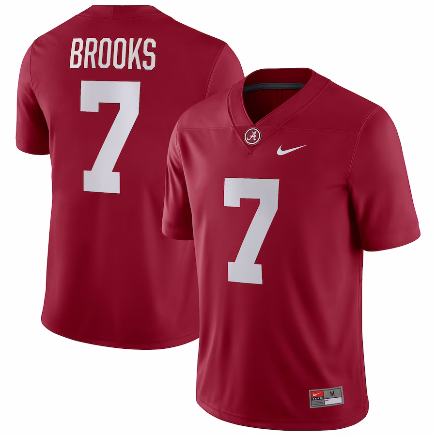 Ja'Corey Brooks Alabama Crimson Tide Nike NIL Replica Football Jersey - Crimson - ujerseystore