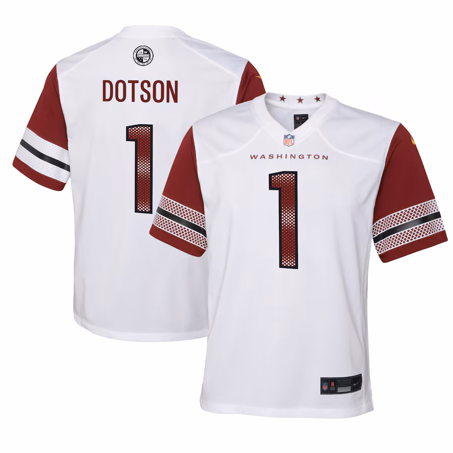 Youth Washington Commanders Jahan Dotson Nike White Game Jersey - ujerseystore