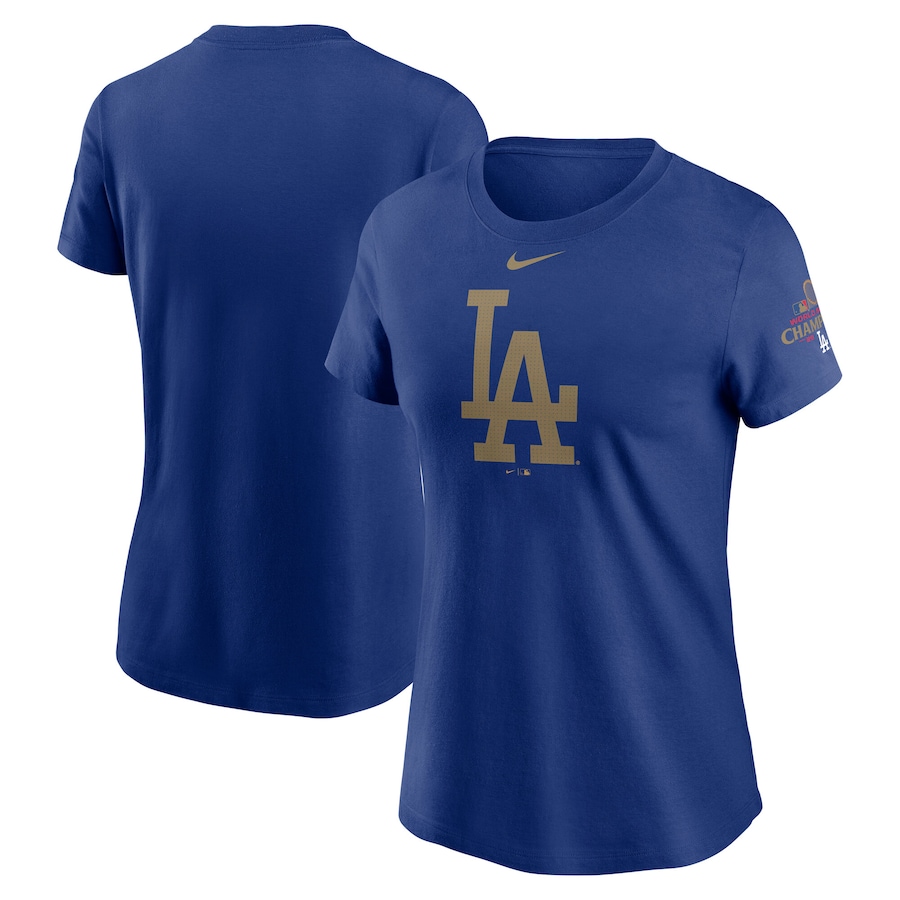 Women's Los Angeles Dodgers Nike Royal 2025 Gold Collection T-Shirt - ujerseystore