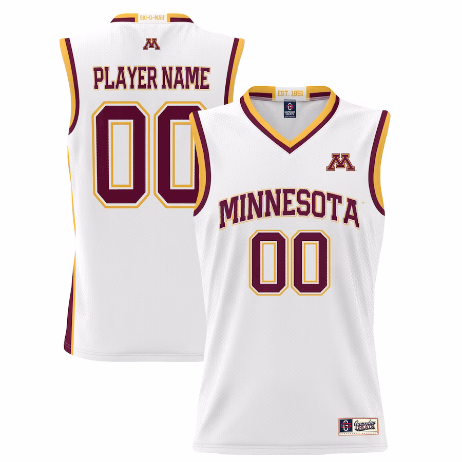 Minnesota Golden Gophers GameDay Greats Youth NIL Pick-A-Player Lightweight Basketball Jersey - White - ujerseystore