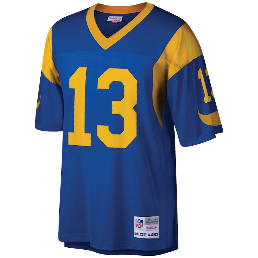 Men's Los Angeles Rams Kurt Warner Mitchell & Ness Royal Legacy Replica Jersey - ujerseystore