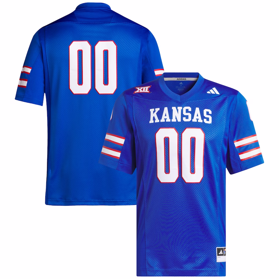#00 Kansas Jayhawks adidas Premier Football Jersey - Royal - ujerseystore