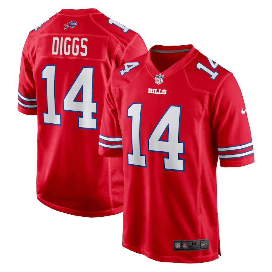 Men's Buffalo Bills Stefon Diggs Nike Red Alternate Game Jersey - ujerseystore