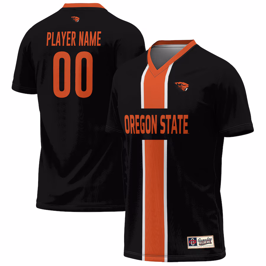 Oregon State Beavers GameDay Greats Youth Lightweight Pick-A-Player NIL Men's Soccer Jersey - Black - ujerseystore
