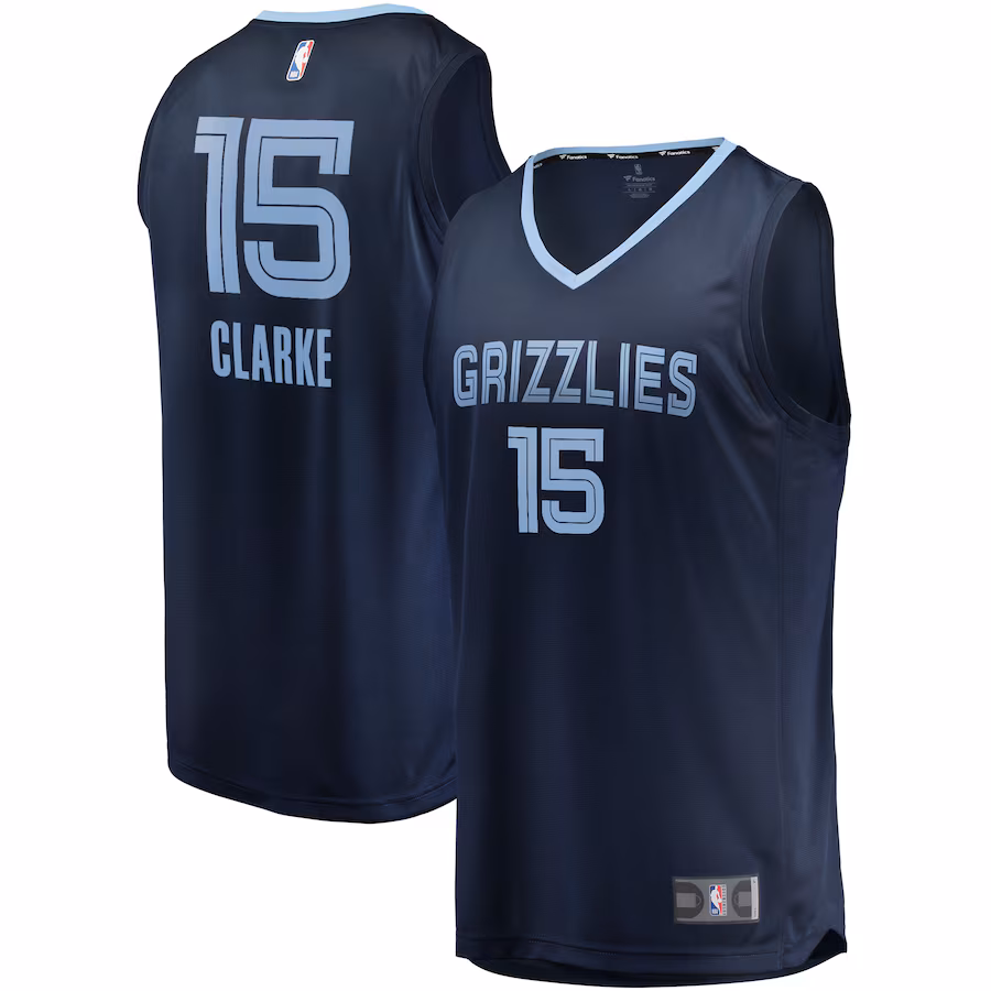 Men's Memphis Grizzlies Brandon Clarke Fanatics Navy Fast Break Replica Jersey - Icon Edition - ujerseystore