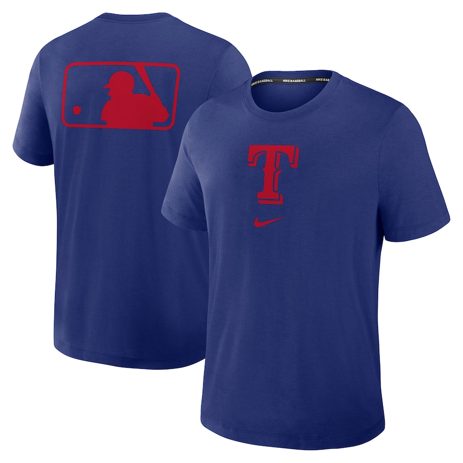 Men's Texas Rangers Nike Royal Authentic Collection Early Work Tri-Blend Performance T-Shirt - ujerseystore