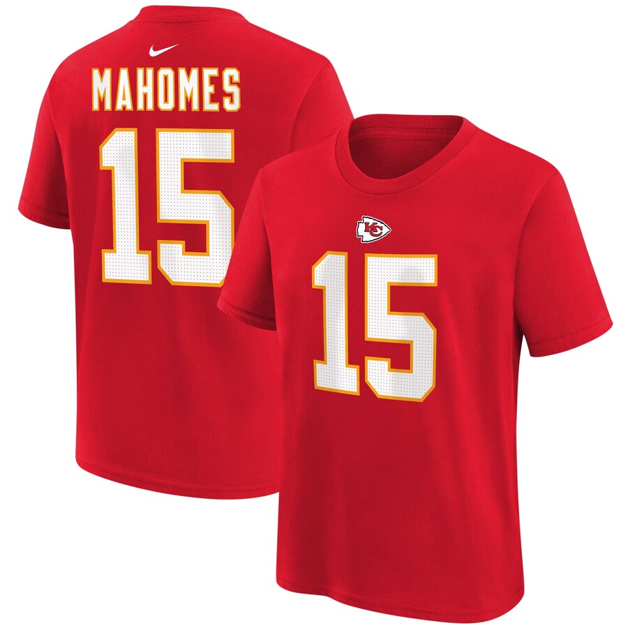 Youth Kansas City Chiefs Patrick Mahomes Red Nike Player Name & Number T-Shirt - ujerseystore