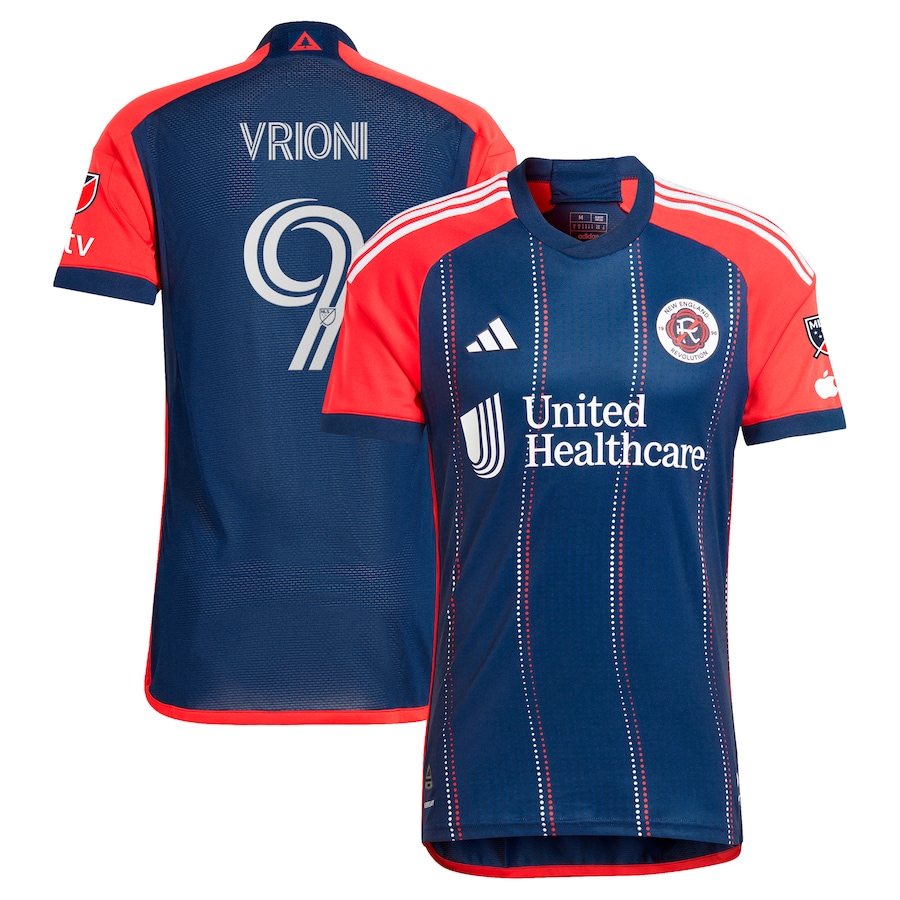 Men's New England Revolution Giacomo Vrioni adidas Navy 2024 Boston Tea Party Authentic Player Jersey - ujerseystore