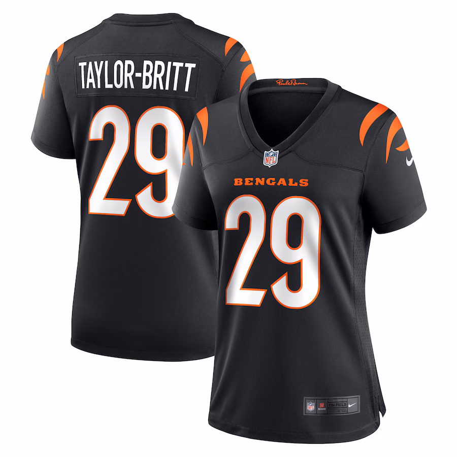 Women's Cincinnati Bengals Cam Taylor-Britt Nike Black Game Player Jersey - ujerseystore