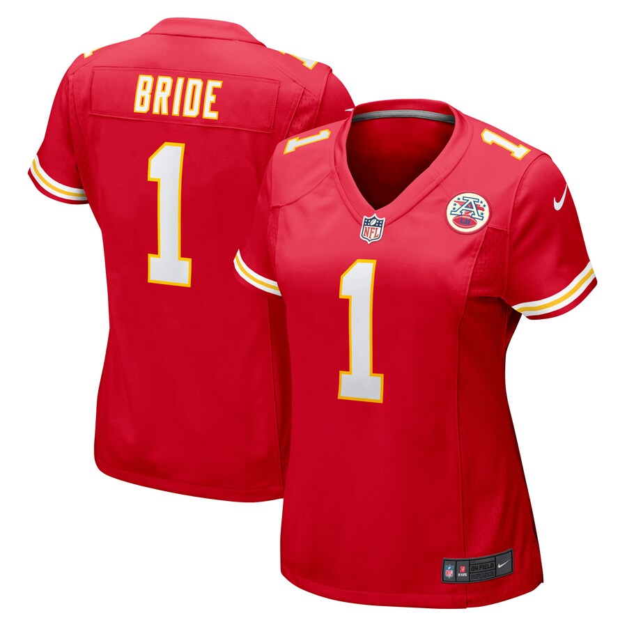 Women's Kansas City Chiefs Number 1 Bride Nike Red Game Jersey - ujerseystore