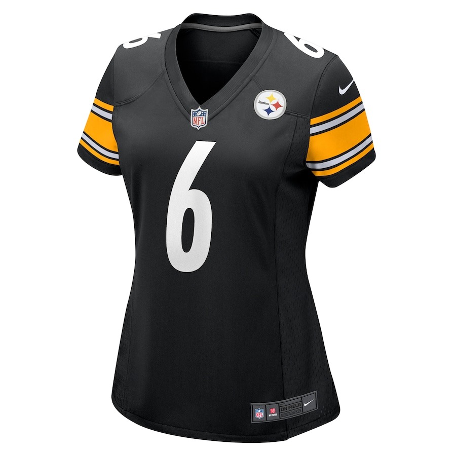 Women's Pittsburgh Steelers Patrick Queen Nike Black Game Player Jersey - ujerseystore