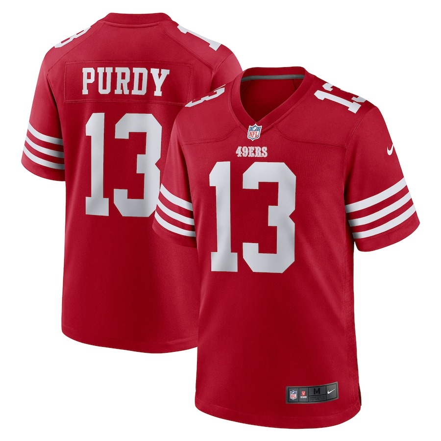 Men's San Francisco 49ers Brock Purdy Nike Scarlet Game Player Jersey - ujerseystore