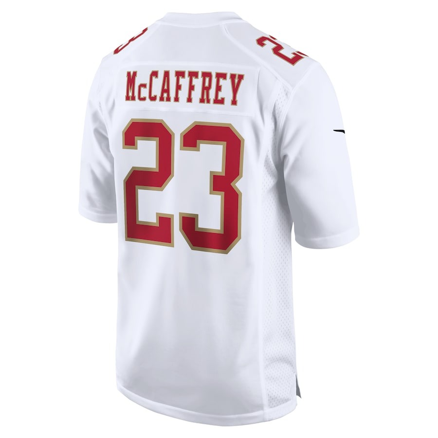 Men's San Francisco 49ers Christian McCaffrey Nike Tundra White Fashion Game Jersey - ujerseystore