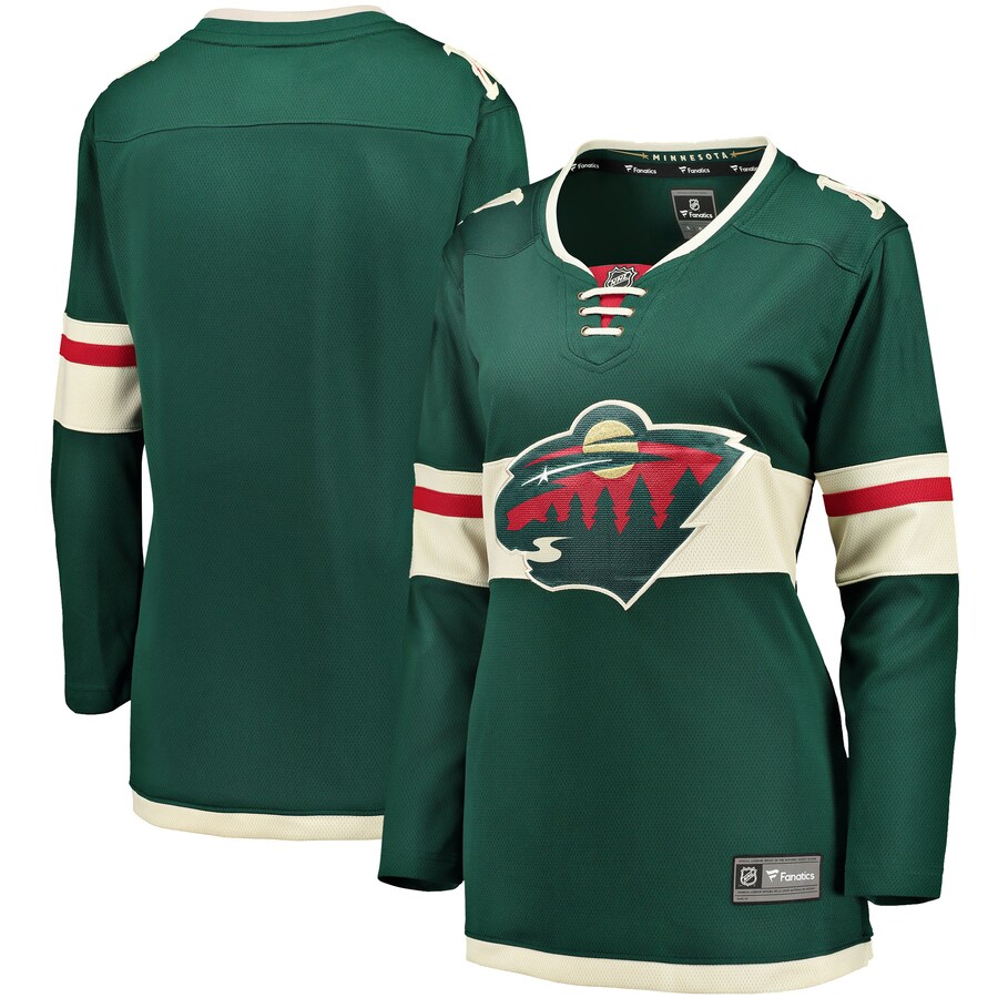 Women's Minnesota Wild Fanatics Branded Green Breakaway Home Jersey - ujerseystore