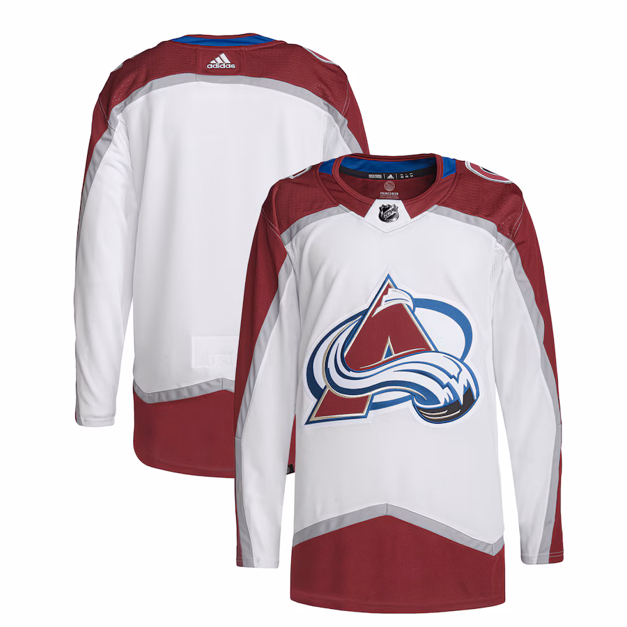 Men's Colorado Avalanche adidas White Away Primegreen Authentic Jersey - ujerseystore