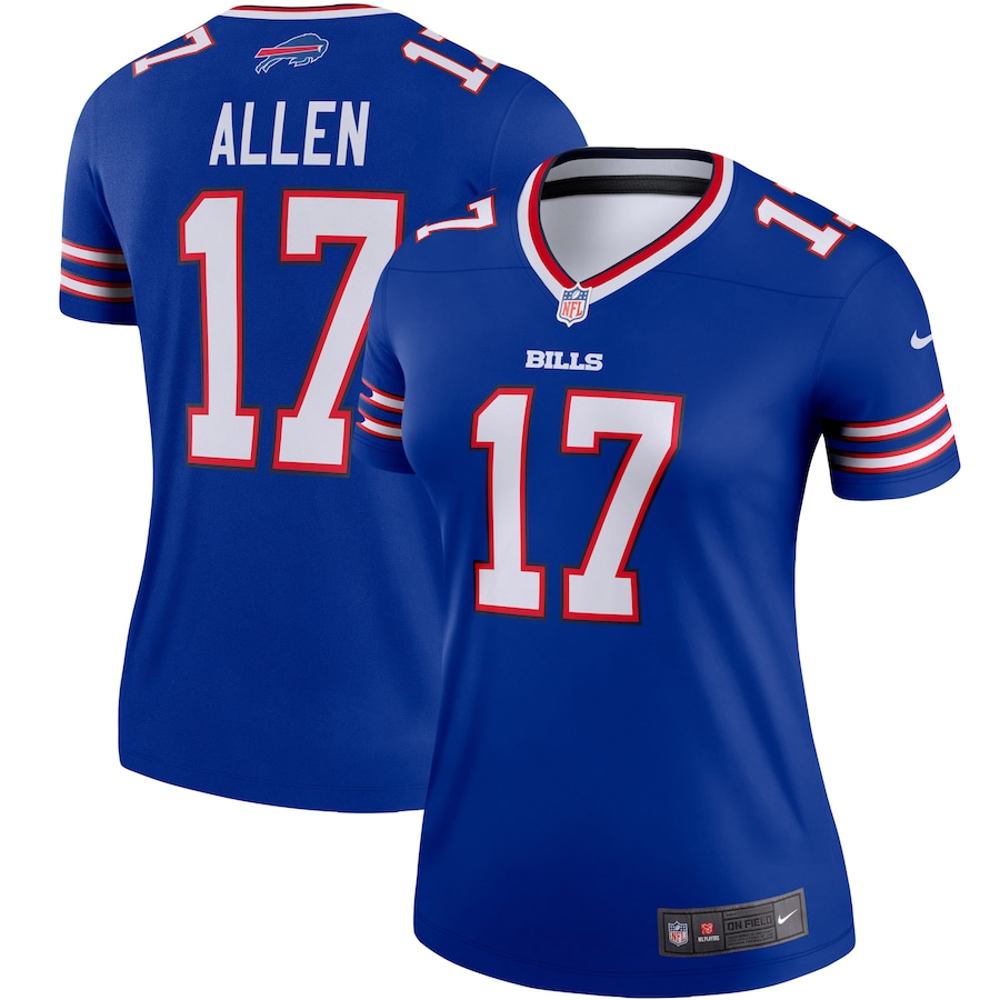 Women's Buffalo Bills Josh Allen Nike Royal Legend Player Performance Top - ujerseystore