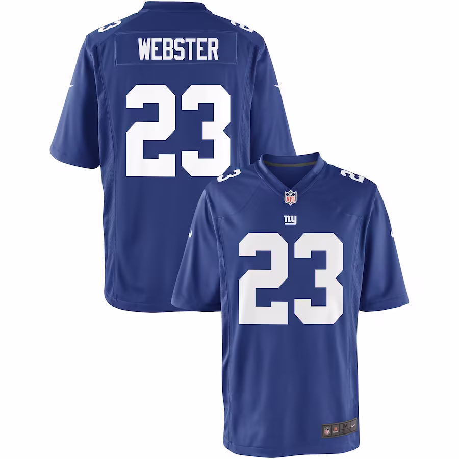 Nike Youth New York Giants Corey Webster Team Color Game Jersey - ujerseystore