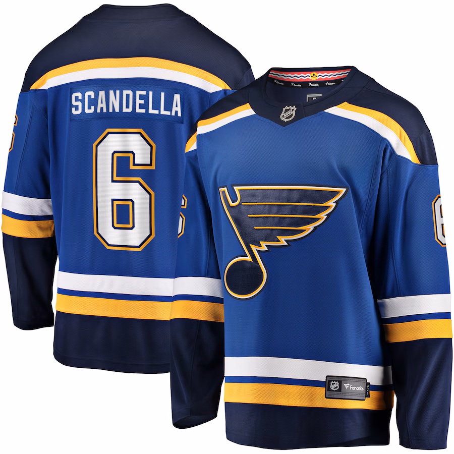 Men's St. Louis Blues Marco Scandella Fanatics Blue Home Premier Breakaway Player Jersey - ujerseystore