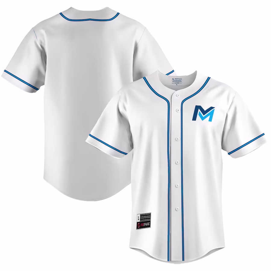 Mid Michigan College GameDay Greats Youth  Lightweight Baseball Jersey - White - ujerseystore