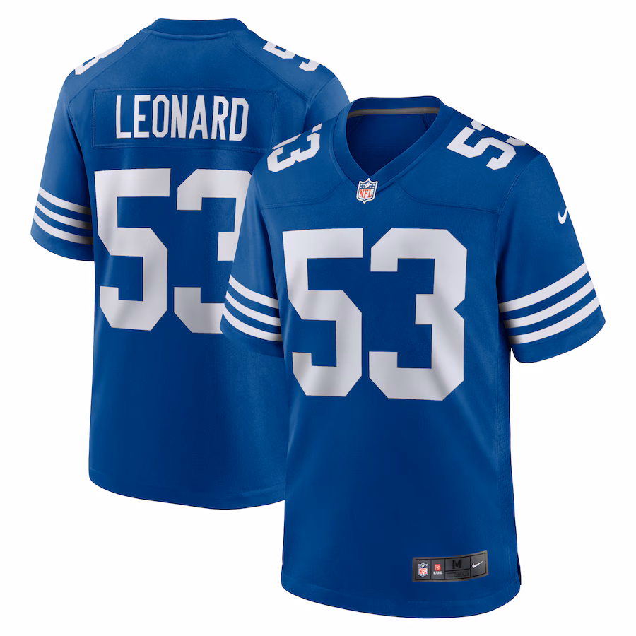 Men's Indianapolis Colts Shaquille Leonard Nike Royal Alternate Game Jersey - ujerseystore