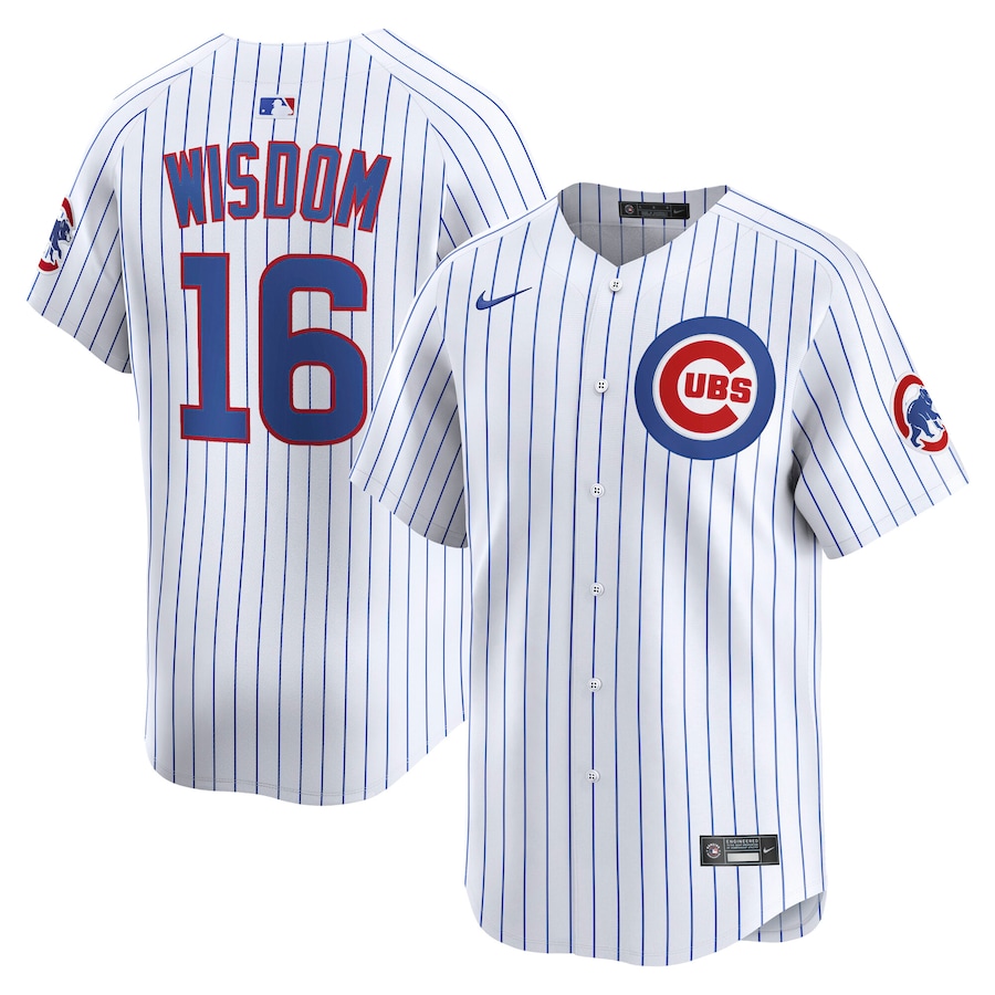 Men's Chicago Cubs Patrick Wisdom Nike White Alternate Limited Player Jersey - ujerseystore