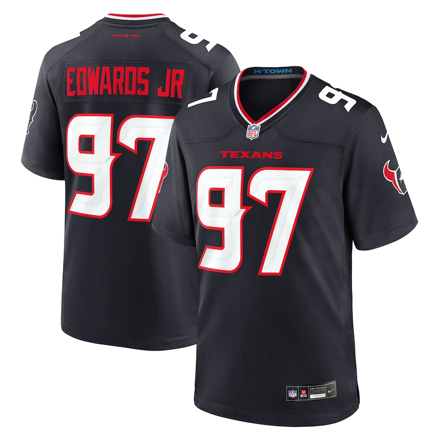 Men's Houston Texans Mario Edwards Jr. Nike Navy Team Game Jersey - ujerseystore
