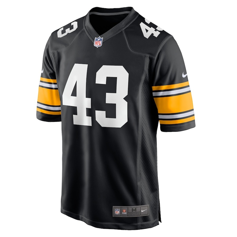 Men's Pittsburgh Steelers Troy Polamalu Nike Black Retired Player Jersey - ujerseystore