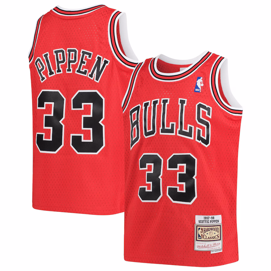 Youth Chicago Bulls Scottie Pippen Mitchell & Ness Red 1997-98 Hardwood Classics Swingman Jersey - ujerseystore